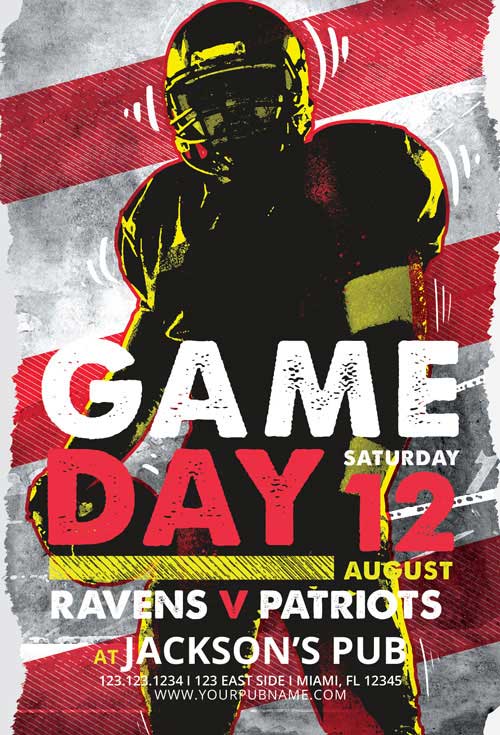 USA Football Game Day Flyer Template