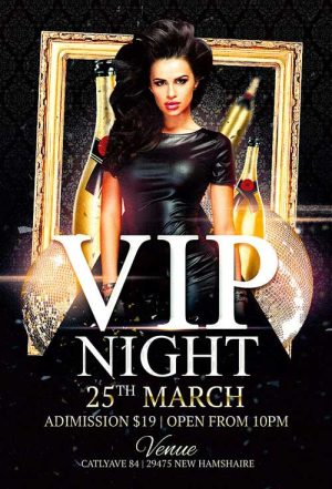 Vip Night Club Free Flyer Template