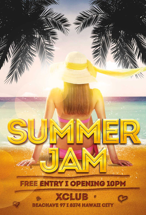 Summer Jam Free Flyer Template
