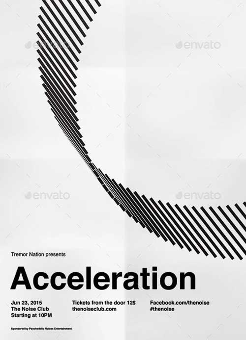 Acceleration Minimal Flyer and Poster Template