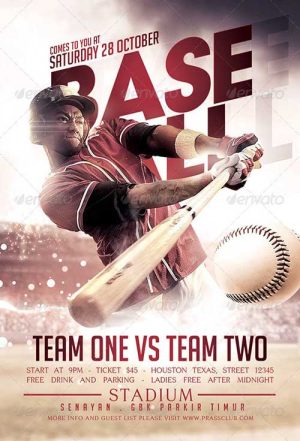 Baseball Game Day Event Flyer Template