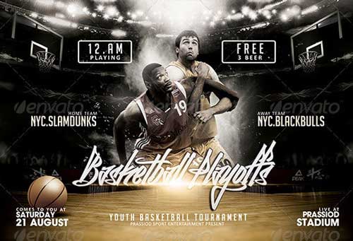 Basketball Playoffs Event Flyer Template