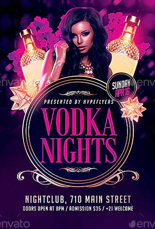 Classy Drinks Party Flyer Template