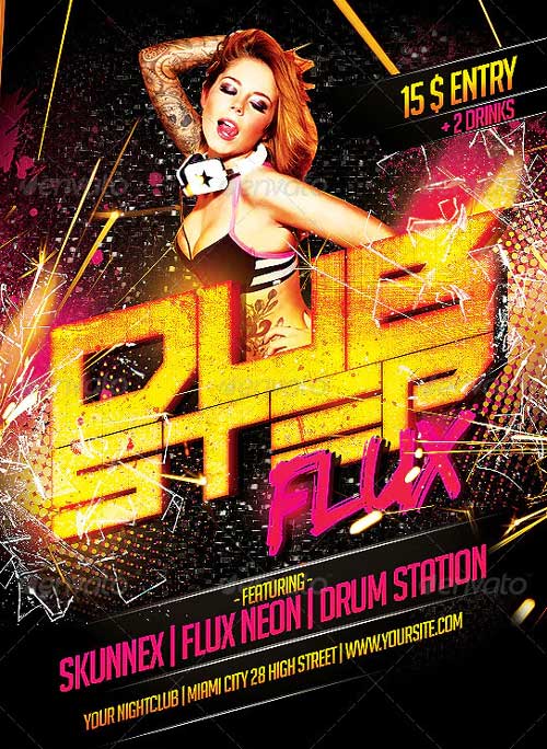 Dubstep Party Flyer Template