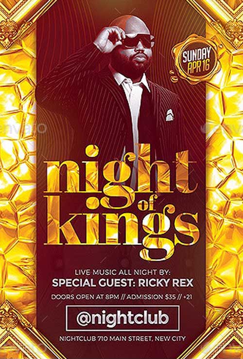 Night Of The Kings Flyer Template - XtremeFlyers