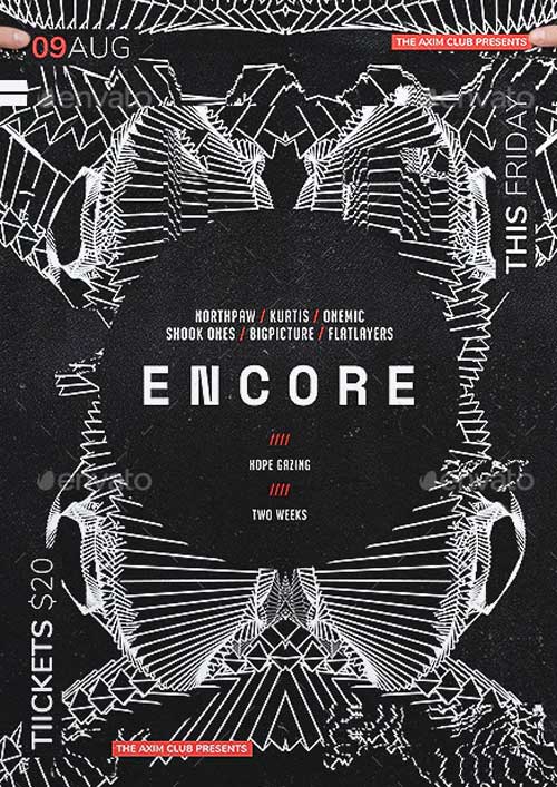 Encore Party Flyer and Poster Template