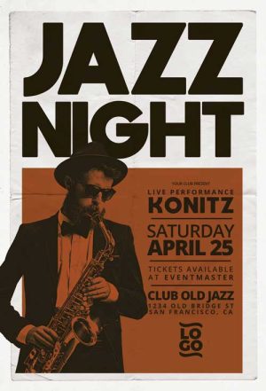 Jazz Concert Music Event Flyer Template