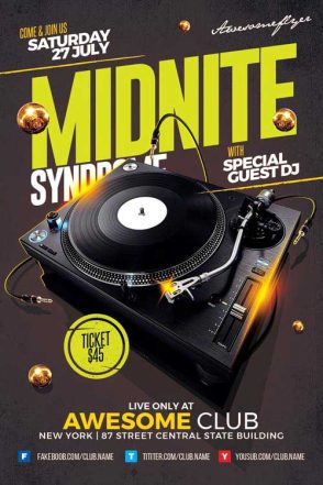 Midnight Syndrome Flyer Template
