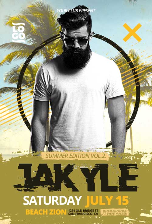 Party DJ Summer Edition Flyer Template