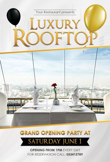 Rooftop Bar Flyer Template