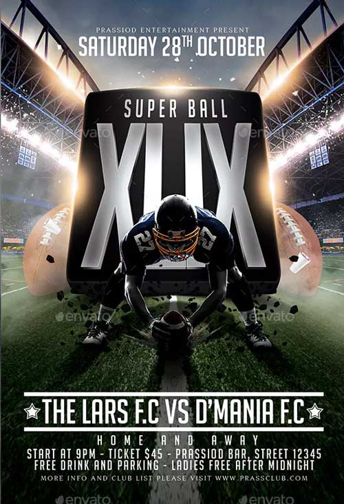 Super Ball XLIX Flyer Template