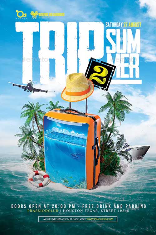Trip To Summer Party Vol. 2 Flyer Template