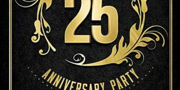 25th Anniversary Party Flyer Template