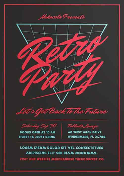 80's Music Party Flyer Template