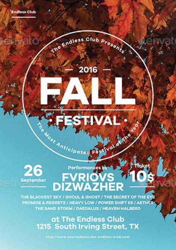 Autumn Fall Fest Flyer Template