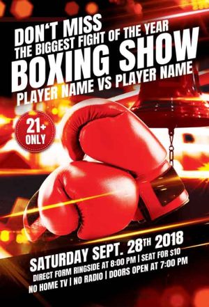 Boxing Show Flyer Template