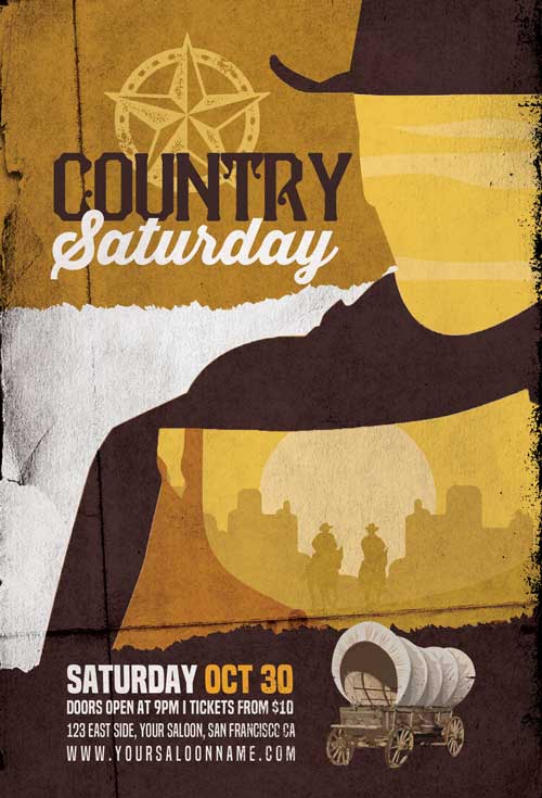 Country Music Saturday Flyer Template