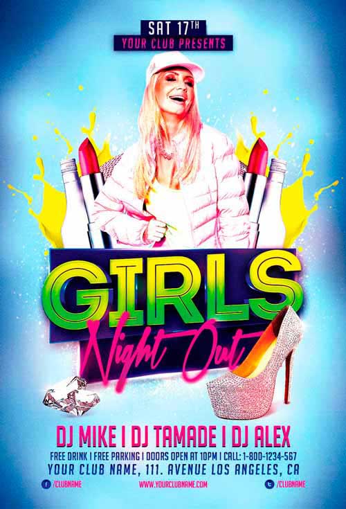 Girls Night Out Free Flyer Template