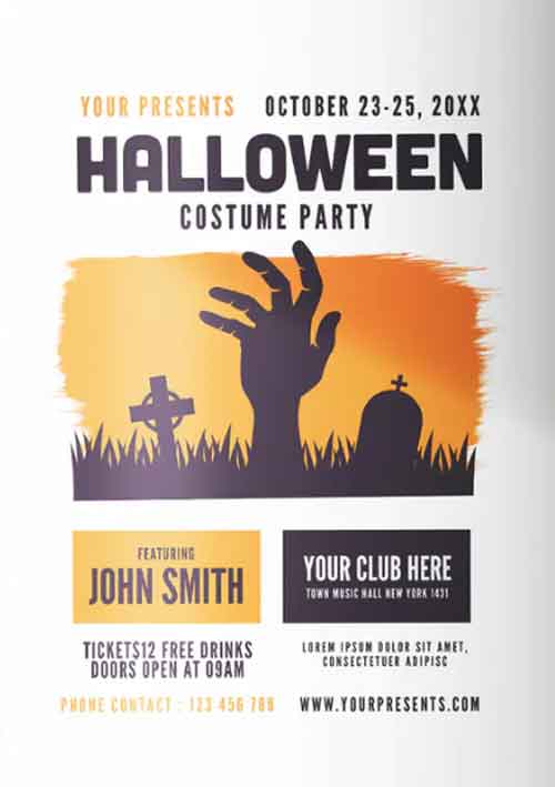 Halloween Costume Party Event Flyer Template