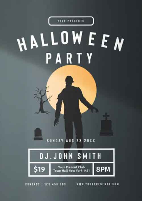 Halloween Party Club Event Flyer Template