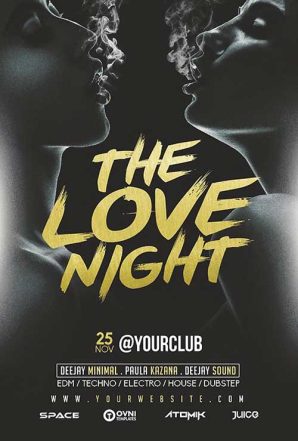 Love Night Club Party Flyer Template
