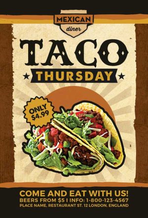 Taco Thursday Vol 1 Flyer Template