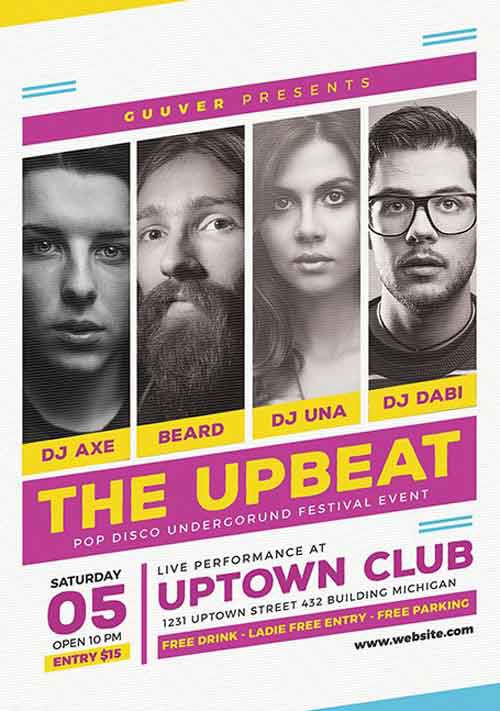 Upbeat Music Party Flyer Template