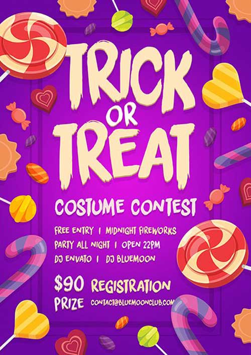 Candy Halloween Poster Template