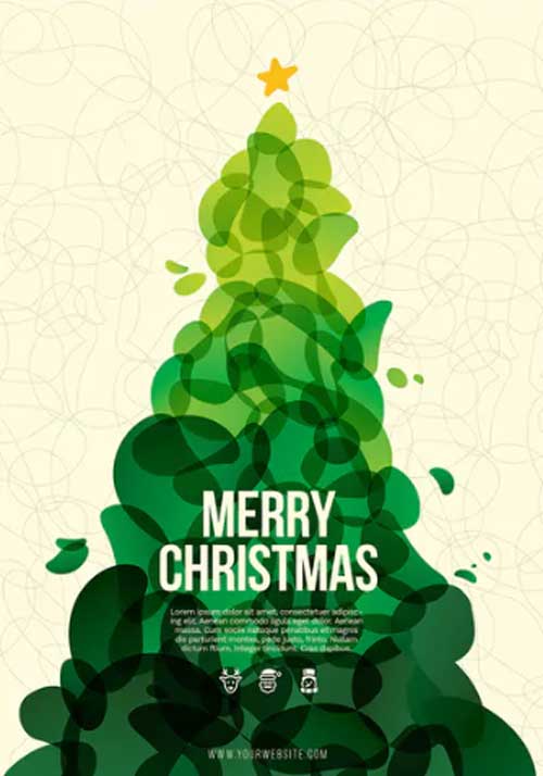 Cool Abstract Christmas Flyer Template