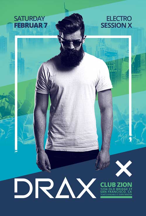 DJ Artist Free Flyer and Poster Template
