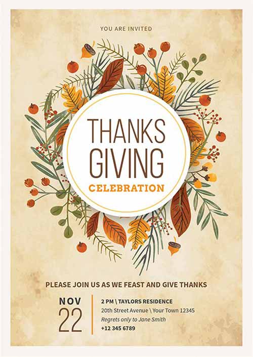 thanksgiving flyer template free download