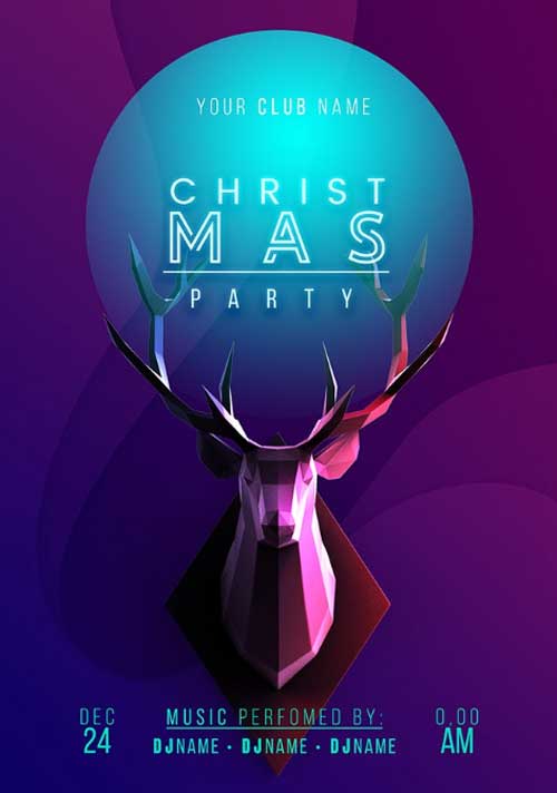 Trendy Christmas Poster Template