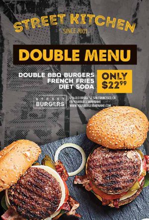 Burger Kitchen Free Flyer Template