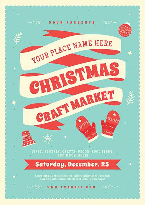Christmas Craft Market Flyer Template