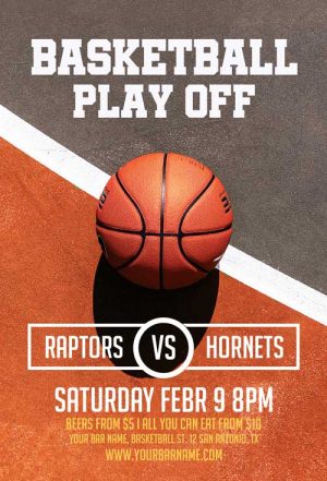 Basketball Game Free Flyer Template