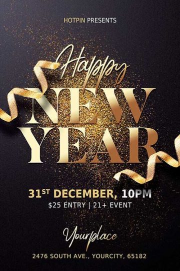 New Years Eve Flyer Template Free Download from ffflyer.com