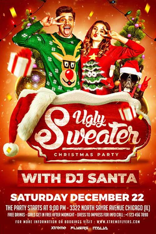 Ugly Sweater Party Flyer Template