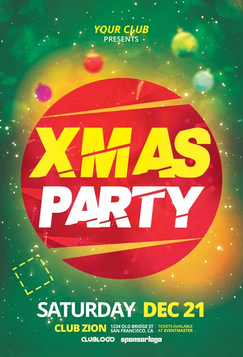 X-Mas Party Free Flyer Template