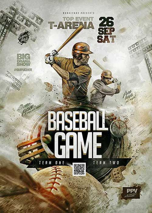 Baseball Sports Game Flyer Template