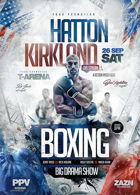 Big Boxing Match Flyer Template