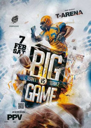 Big Game Football Event Flyer Template