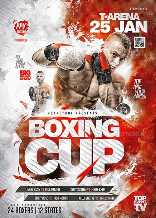 Boxing Cup Flyer Template