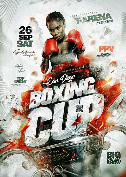Boxing Cup Sport Flyer Template