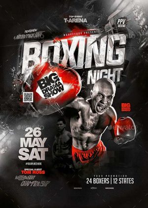 Boxing Night Event Flyer Template