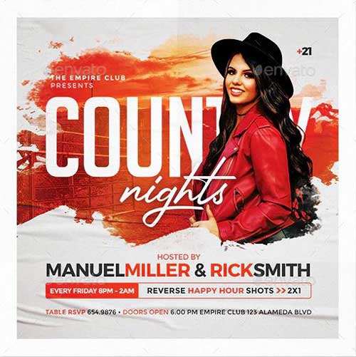 Country Music Session Flyer Template