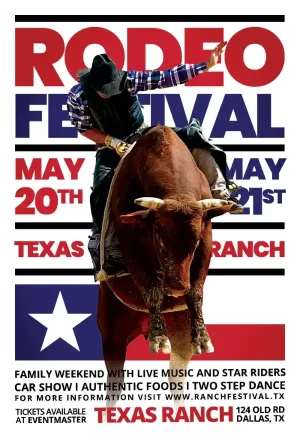 Free Rodeo Festival Flyer Template