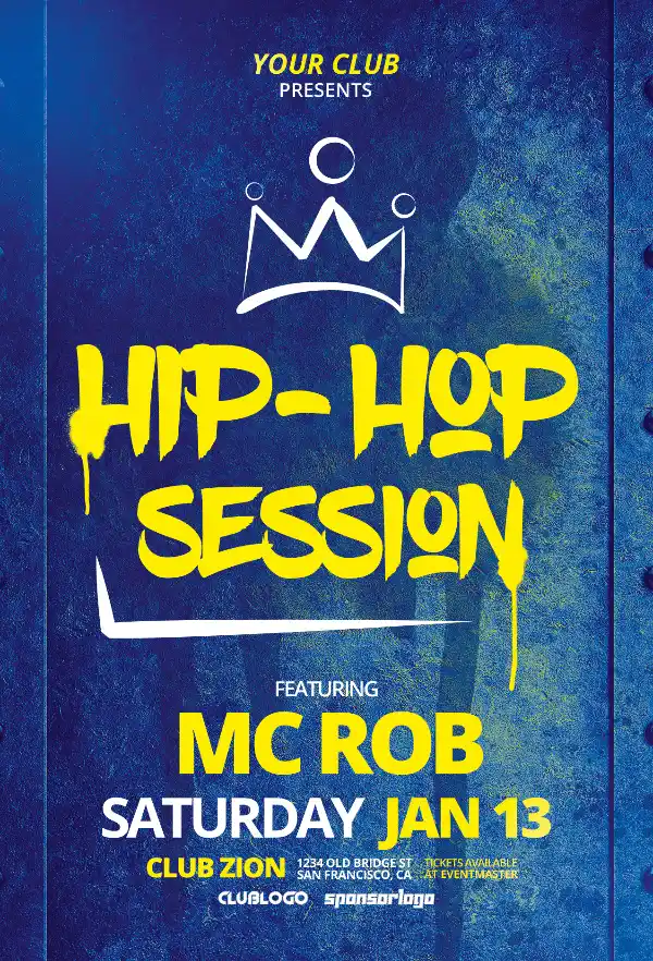 Hip Hop Session Free PSD Flyer Template