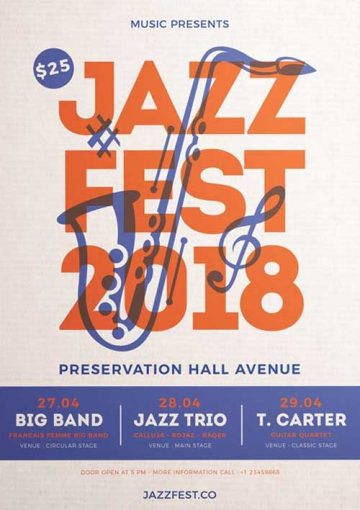 Jazz Music Festival Flyer Template