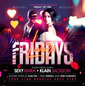 Lovers Friday Party Flyer Template