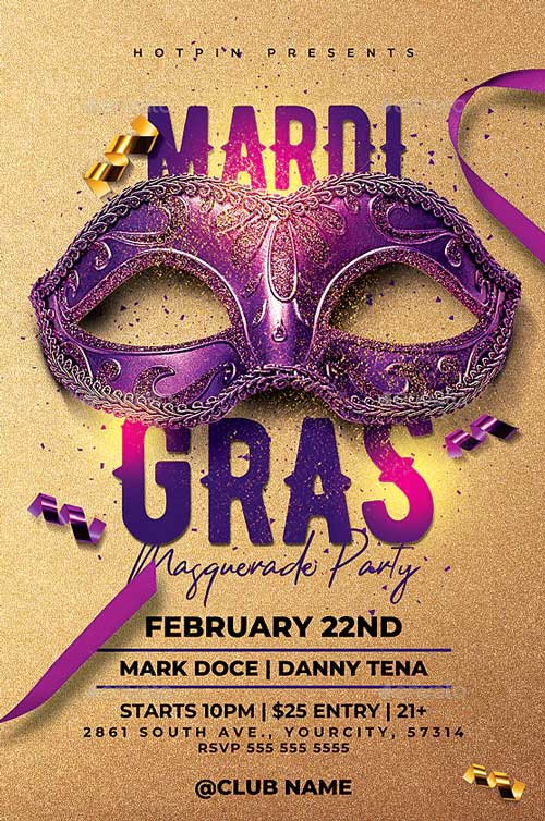 Mardi Gras Party Flyer Template Download Mardi Gras Flyer FFFLYER